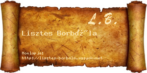 Lisztes Borbála névjegykártya